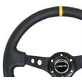 thumbnail image 3 of Steering Wheel 350mm 3in Dish Black LeatherYlwStr, 3 of 6