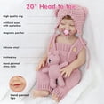 thumbnail image 4 of JRLCGYP Reborn Baby Dolls - 20" Realistic Full Body Silicone Baby Girl with Dimples, Newborn Sleeping Smile, Christmas Gift Set for Kids 3+, 4 of 9