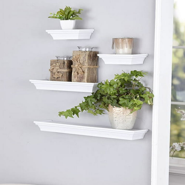 2pc Traditional Wall Shelf Set White - Threshold™