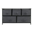 thumbnail image 3 of Canddidliike 2-Tier Fabric Drawer Dresser Chest, 5 Drawer Removable Fabric Bins, End/Side Table Furniture Unit - Gray, 3 of 10