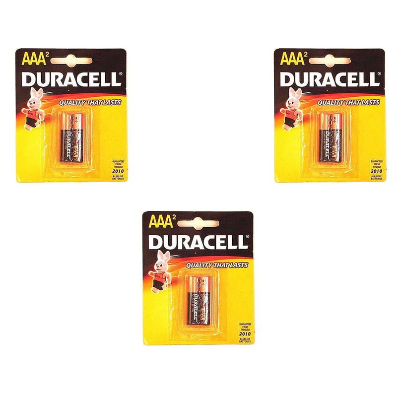 Duracell Alkaline Battery AAA (2 in 1 Pack) (Pack of 3)