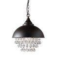 thumbnail image 1 of Baxton Studio Viona Rouille Métal et Cristal Pendentif Lumière, 1 of 3