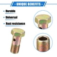 thumbnail image 3 of Unique Bargains 1 Set Universal Car M12x1.25 Length 32mm Metric Thread Turbo Brake Line Fitting Adapter W/ Washer, 3 of 7