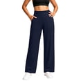 thumbnail image 4 of Admvng Womens Pants Solid Casual Elastic Waist Yoga Workout Leggings, 4 of 8