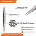 thumbnail image 3 of Glory Pinces pour Isolation & Extensions de Cils Classiques, Pince en Fibre Pointue Droite, Pince en Acier Inoxydable Multi-Usages Pinces d'Isolation Droites pour Extensions de Cils, 3 of 6