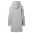 thumbnail image 7 of Women's Long Sleeve Solid Color Pocket Hooded Medium Long Casual Loose Hoodie with Pocket Loin Hoodies Hoodie with Strings Light Long Sleeve Hooded Sweatshirt Tall Womens Hoodie Womens Hoodies Zipper, 7 of 7