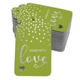 thumbnail image 1 of Inkdotpot Real Silver Foil Made With Love Text Tags Favor Hang Paper Tags 50 Pack, 1 of 6