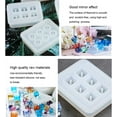 thumbnail image 4 of 4 Pack Round Square Silicone Bead Molds with Holes Beads Resin Molds for Beads Gemstone Cabochon Jewelry Casting White, 4 of 8
