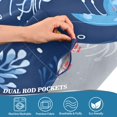 thumbnail image 5 of Yayeee Kitchen Curtains Tier Set of 2 Light Filtering 57"x24" Over Sink Window Panels, Blue Jellyfish, 5 of 7