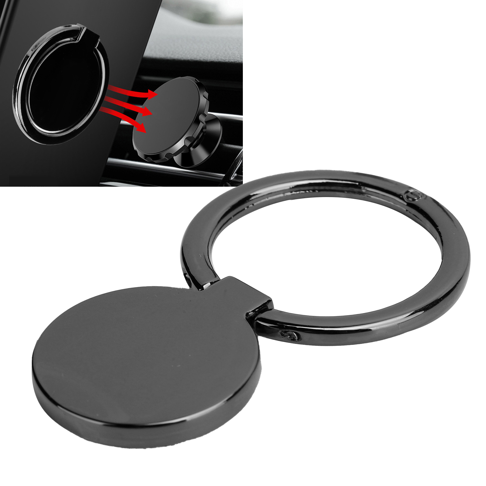 Lot De 4 Anneaux Support Pour Téléphone - Bague Collante Rotative 360° - En Alliage Zinc, Pour Smartphone Et Tablette