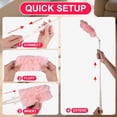 thumbnail image 2 of 30 Count Duster Refill kit, Dust Cleaning Supplies with Extension Pole, Fan Feather Dusters with 2 Types Handle for Cleaning Home, Celling Fan, Blinds, Furniture, Vent & Shelves-Pink, 2 of 4
