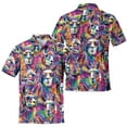 thumbnail image 2 of Polo Alpaca Neon Hawaiian Shirts For Men Vacation Aloha Mens Polo Shirts Short Sleeve Shirts, 2 of 7