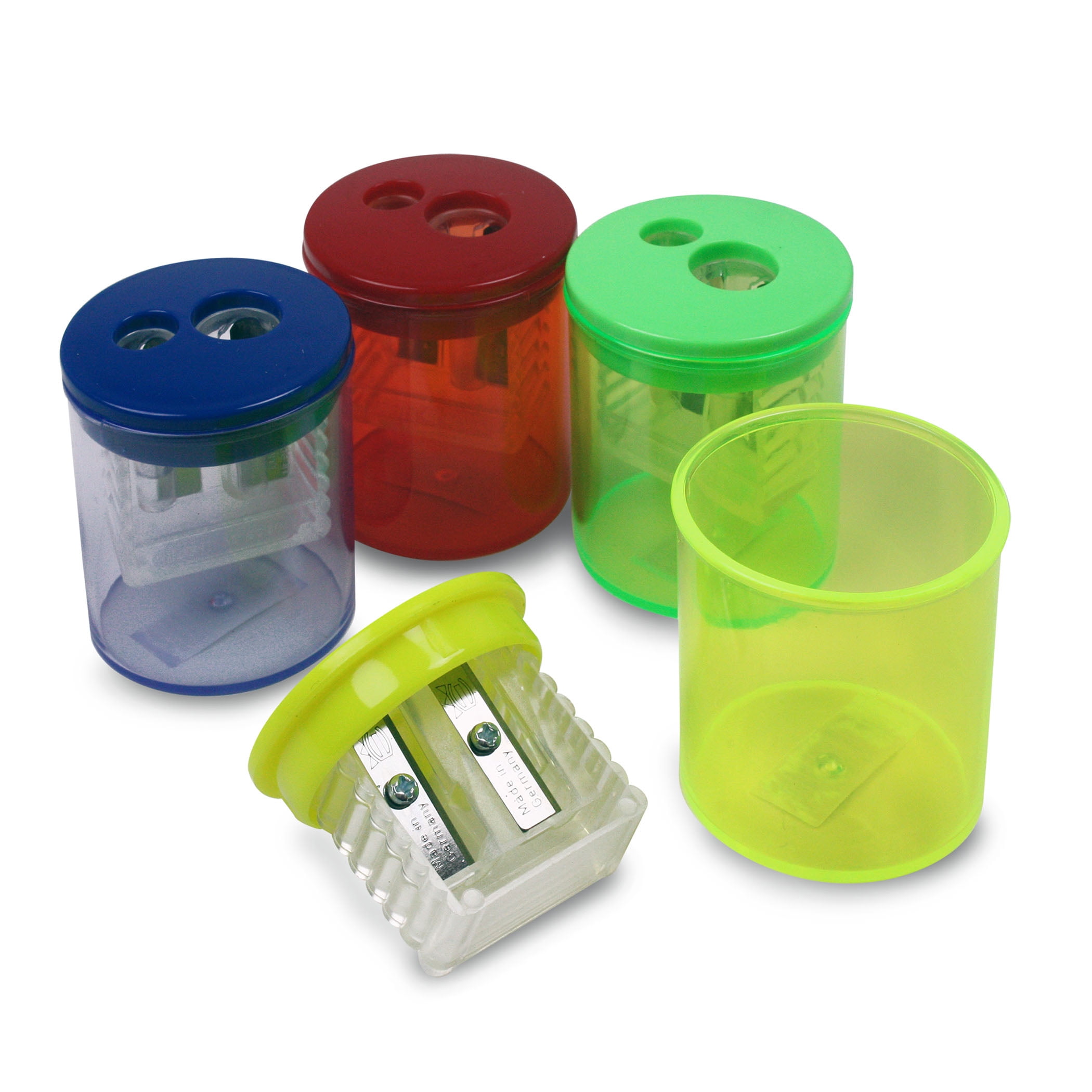 Eisen Two-Hole Pencil Sharpener, Assorted Colors, Pack of 12
