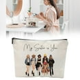 thumbnail image 2 of Digital Print Cosmetic Bag Polyester Portable Item Storage Bag For Sisters, 2 of 8