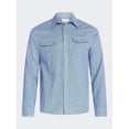 thumbnail image 5 of Free Assembly Men's Linen Blend Western Shirt, Sizes S-3XL, 5 of 6
