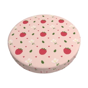Easygdp Strawberry Print Easy To Install Bar Stool Covers&Stool Covers Round&Elastic Stool Cover, Barstool Covers,Washable&Bottom With Elastic Edge-14 inch