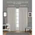 thumbnail image 5 of Double Pinch Pleated Blackout Curtain Drapes Panel Pair Soft & Smooth Solid 100% Polyster | Curtains for Living Room, Bedroom & Window (2 Panels Combined Size, 52" W x 45" L) { Greyish White }, 5 of 9
