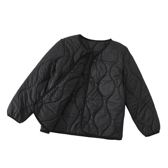 Ugoldhm Kids Winter Thermal Coat Quilted Button Down Lightweight Jacket Teen Boys Girls Outerwear