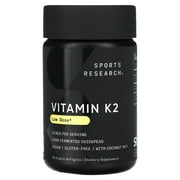 Sports Research Vitamin K2, Low Dose, 45 mcg, 90 Veggie Softgels