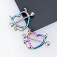 thumbnail image 4 of Nipple Ring Heart Devil 3PCS Surgical Nipple Piercing Ring Body Piercing Jewelry, 4 of 10