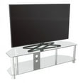 thumbnail image 4 of SDC1400CMCC-A TV Stand with Cable Management for TVs up to 65". Clear Glass with Chrome Legs., 4 of 6