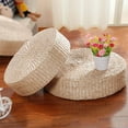 thumbnail image 3 of 40CM Round Pouf Tatami Cushion Chair Floor Sit Mat Meditation Soft Yoga Seat Mat Natural Straw Home Garden Patio Restaurant Seat, 3 of 9