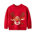 thumbnail image 2 of KYAIGUO Chandail de Noël pour Enfants Filles Garçons Automne Hiver Dessin Animé Col Rond Blouse Hauts 2-9T Chandail Extensible Doux Chandail Manches Longues Chandails en Molleton, 2 of 8
