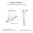 thumbnail image 5 of Rosec Jewels 5x7mm Lab Grown Diamond Designer Engagement Ring, EF-VS Grade, 925 Sterling Silver, US 4.00, 5 of 8