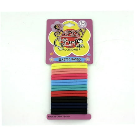 Colored Elastic Hair Bands (Pack Of 12)