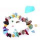 thumbnail image 4 of Cuentas de piedra triturada de 15 colores, cuentas sueltas naturales de forma irregular para joyería DIY, collar, pulsera, pendientes, 4 of 8