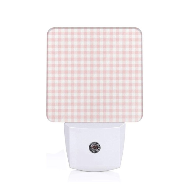 Balery Checkboard Luz Nocturna LED con Sensor Automático, Enchufe con Sensor Crepuscular, Luz Suave de 0.5W para Dormitorio, Pasillo, Baño-EU