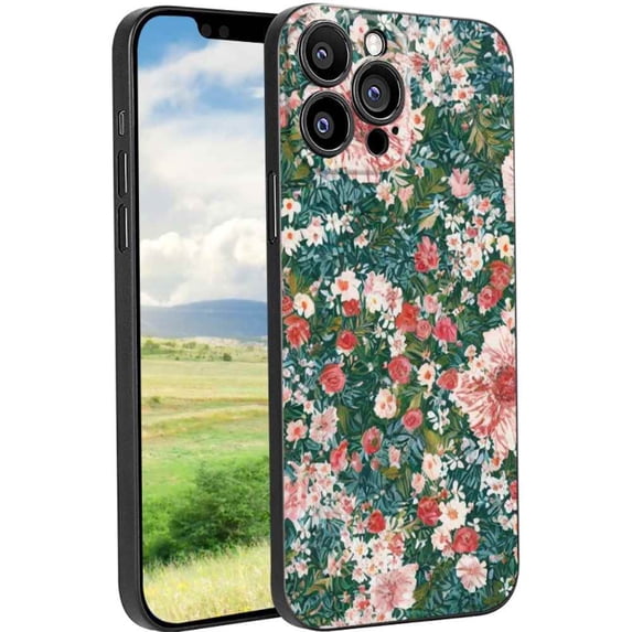 Compatible with iPhone 13 Pro Phone Case, Floral-27 Case Men Women, Flexible Silicone Shockproof Case for iPhone 13 Pro