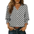 thumbnail image 3 of TaTaai Women's Fashion Spring And Summer Button Up Cardigan 3/4 Quarter Sleeve Jacket V-neck Top/shirt Gift, 3 of 6