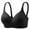 Black, variant on Admvng Push Up Bra for Women Printing Gathered Together Large Size Daily Bra Underwear No Rims S-2XL
