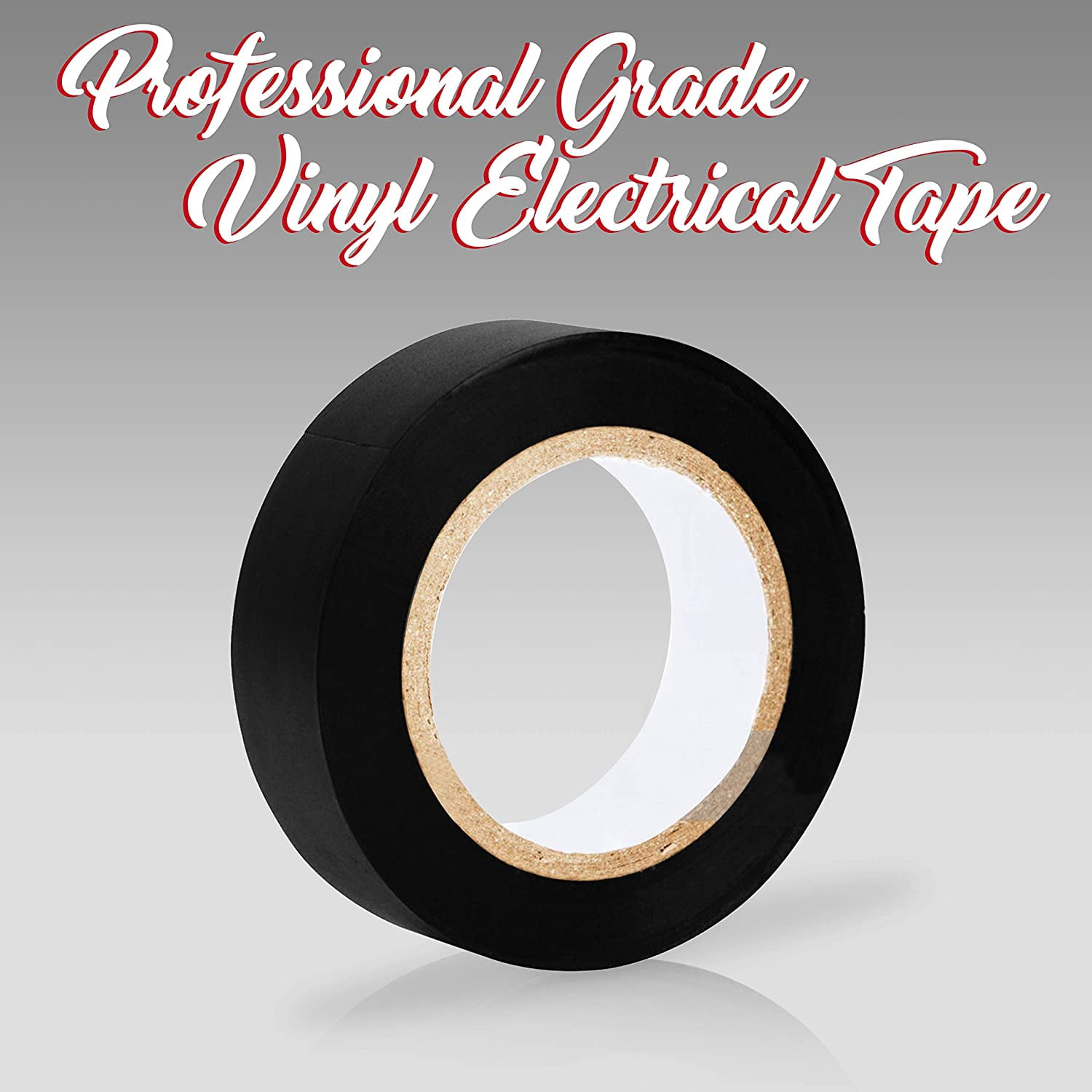 OhLectric Heavy Duty Flame Retardant Vinyl Electrical Tape, Black, Pack of 10