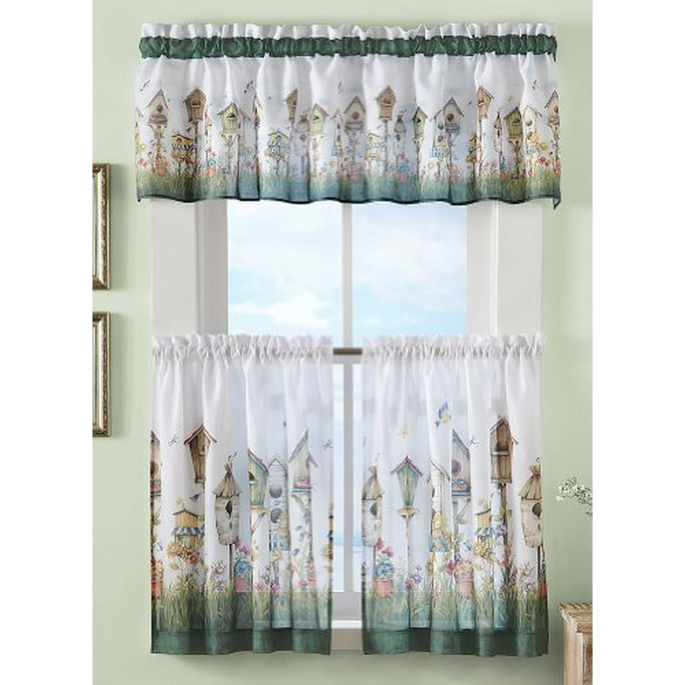 Birdhouse Cafe Curtain Set 58 X 24 by Collections Etc