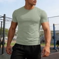 thumbnail image 2 of Jerdar Men’s Muscle Fit Gym T-Shirt, Stretchy Workout Tee with Curved Hem, Athletic Slim Fit Short Sleeve, 2 of 9