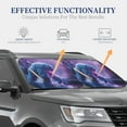 thumbnail image 3 of Kdxio Mystical White gorilla Jungle Print 2-Piece Sun Shade Front Windshield - Foldable Car Front Window Sunshades for Most Sedans SUV Truck, 3 of 5