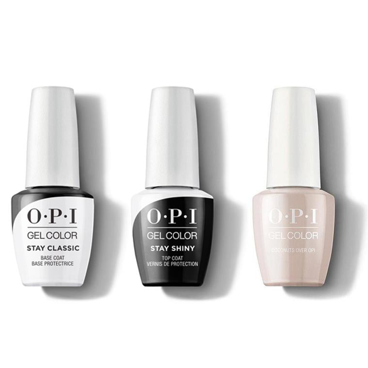OPI Nail GELCOLOR FIJI Combo 3 CT Stay Classic Base, Shiny Top