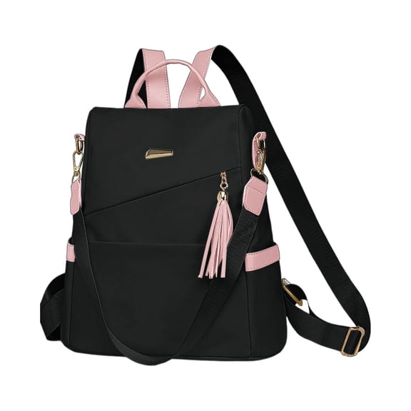 Women Anti-Theft PU Backpack Purse, Convertible Tassel Shoulder Backpack Bag, Lightweight Multi Pocket Travel Backpack for Ladies