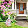 thumbnail image 5 of Easter Porch Decorations, Porch Goose, 23inOutfit Set, White Fabric Pink Rose Print, Pink Mini Umbrella, Wide Brim Hat, Floral Decor, Seasonal Outdoor Displays, 5 of 8