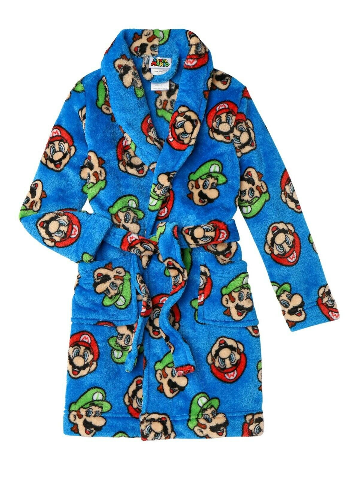 Super Mario Bathrobe Bath Robe Pajama Boy Size 8