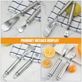 thumbnail image 6 of FRCOLOR Portable Citrus Peeler for Kitchen Use Stainless Steel Silver Color Efficient Design 2pcs, 6 of 8