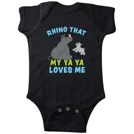 

Inktastic Rhino That My Yaya Loves Me with Cute Rhinos Gift Baby Boy or Baby Girl Bodysuit