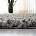 thumbnail image 5 of SAFAVIEH August Sophia Solid Plush Shag Area Rug, Grey, 2' x 7', 5 of 8