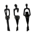 thumbnail image 5 of 3Pcs Thinker Statue Abstract Art Figurines Resin Collectible Decorative Sculpture for Bookshelf Home Office Living Room Table Desktop Black, 5 of 8