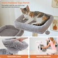 thumbnail image 3 of PAWZ Road 46.5" Multi-Level Cat Tree with Condo, 2 Perches and 2 Hammocks, Hanging Toys for Indoor Cats,Gray, 3 of 12
