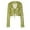 Green Shirts, variant on 2026 Summer Blouse New Ruffles Lace Up Deep V Neck Long Sleeve Transparent Tops Women's Shirt Holiday Solid Color Back To School Dailywear