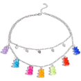 thumbnail image 1 of Collier Ours en Gélatine Mignon 7 Couleurs Pendentif en Résine Coloré pour Femmes Filles(C), 1 of 6