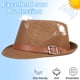 thumbnail image 4 of Sombrero de 56-58 cm de circunferencia para hombres y mujeres, sombrero de copa con cinturón, sombrero de ala corta, sombrero de jazz de verano, sombrero de paja con protección solar, 4 of 5
